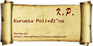 Kurusta Polixéna névjegykártya
